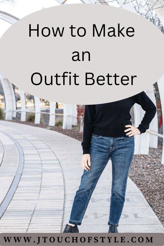 How to make an outfit better the black sweater made more interesting