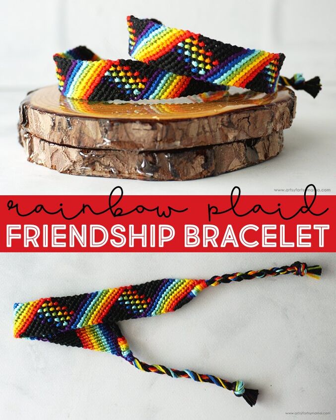 Rainbow Plaid Friendship Bracelet | Upstyle