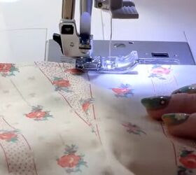 how to sew a super cute cottagecore shirt, Lower hem