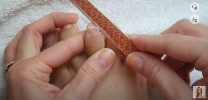 best at home pedicure hacks easy spring pedicure tutorial, Filing toenails