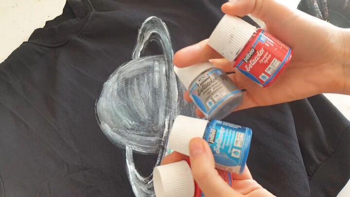 painting tutorial how to diy a cute planet sweatshirt, Paints