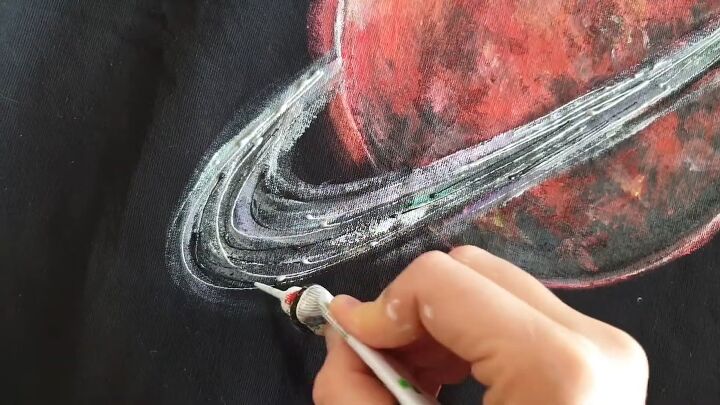 painting tutorial how to diy a cute planet sweatshirt, Painting planet