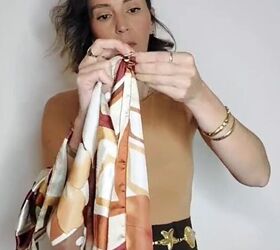 diy tutorial for this year s most popular silk scarf look, Folding scarf