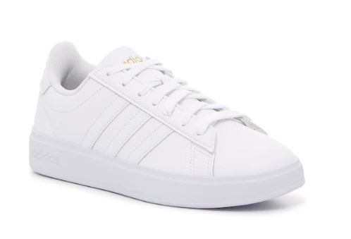 White sneakers as spring trends 2023 for footwear