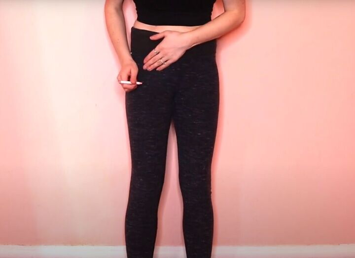 how to diy awesome cut out leggings or tights, Marking leggings