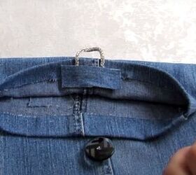 how to diy a small denim purse from old jeans, Cutting rectangle