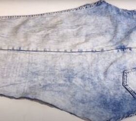 how to diy a cute denim patch mini skirt from jeans, Preparing jeans