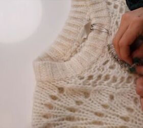 alexander wang dupe how to diy a cute safety pin sweater, Attaching safety pins