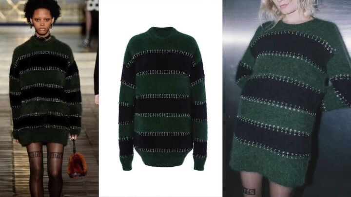 alexander wang dupe how to diy a cute safety pin sweater, Style inspiration