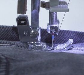 how to fix a broken zipper on jeans with an easy button fly, Sewing