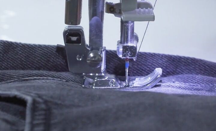 how to fix a broken zipper on jeans with an easy button fly, Sewing