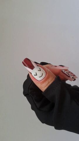 how to diy cute rabbit nail art, Applying glossy top coat