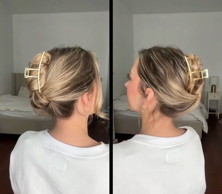 easy 60 second claw clip hairstyle, Claw clip hairstyle