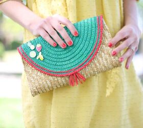 Tutorial: How to Make a Hand Painted Straw Clutch