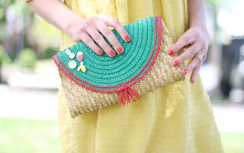 Tutorial: How to Make a Hand Painted Straw Clutch