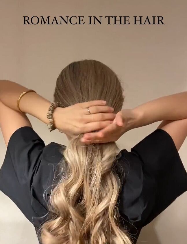 follow this tutorial for a princess braid, Making low ponytail
