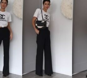 how to shop your closet 19 ways to style black pants, Daytime to evening