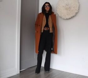 how to shop your closet 19 ways to style black pants, Tan layers