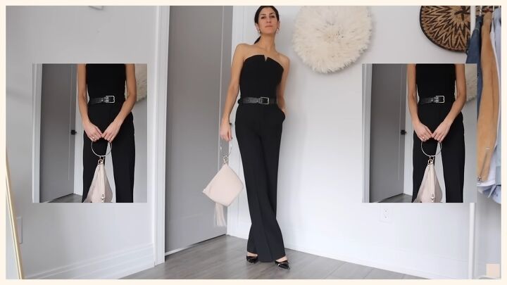 how to shop your closet 19 ways to style black pants, Chic monochrome