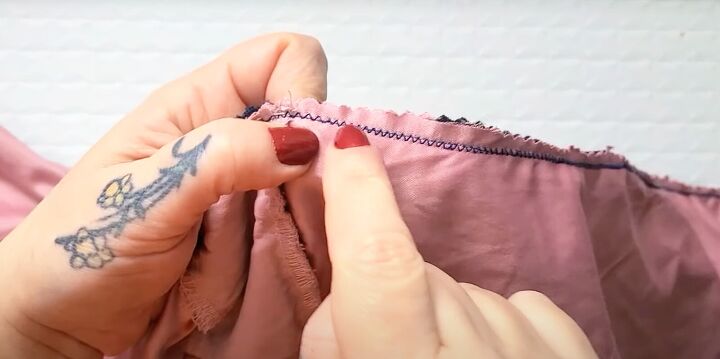 easy thrift flipping tutorial how to diy a jumpsuit, Attaching the inserts