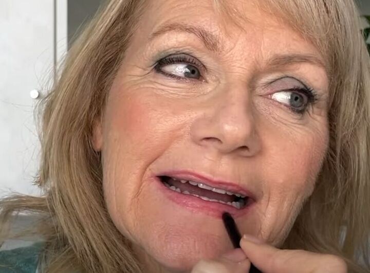 spring makeup tutorial an easy look for older women, Adding lip makeup