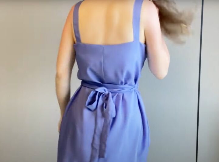 how to diy a cute cowl neck mini dress, DIY cowl neck mini dress