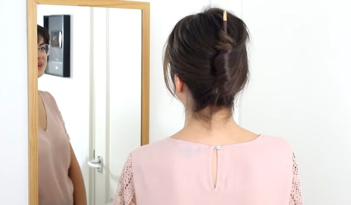 how to use hair sticks step by step 4 cute hairstyle ideas, French twist