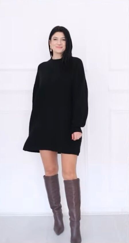 9 Cute Ways to Style a Black Sweater Dress | Upstyle 9 Cute Ways to Style a Black Sweater Dress | Upstyle