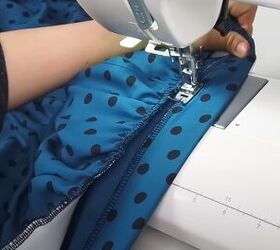 diy super comfy pants with this simple sewing pattern, Sewing elasticated waistband