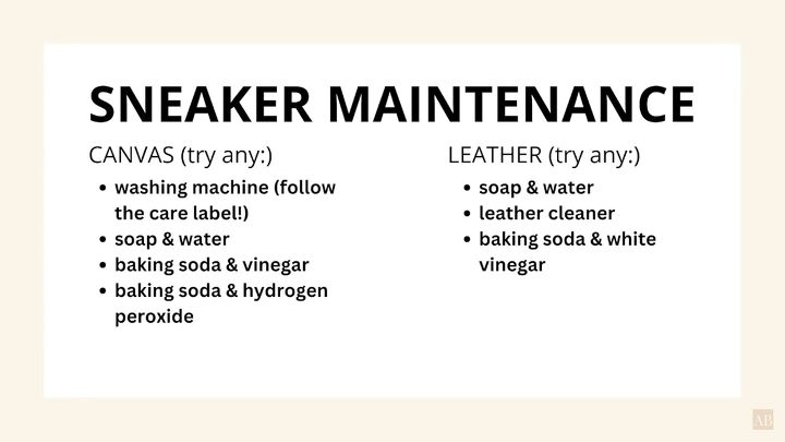6 easy tips to prepare your spring wardrobe, Sneaker maintenance guide