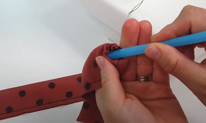 how to diy comfy paperbag pants, Making belt