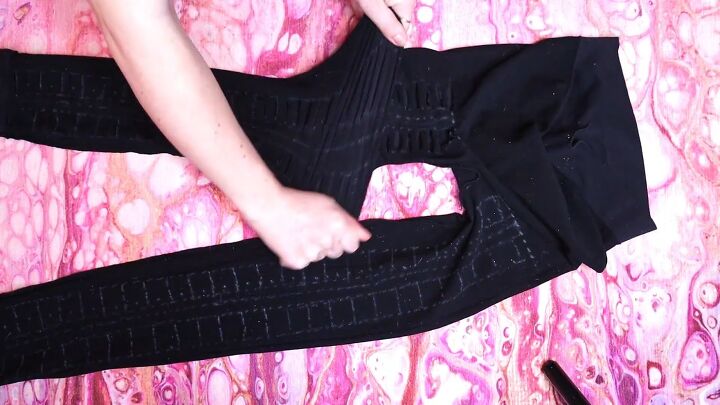 sexy woven leggings in 3 ways diy tutorial, Design 3 Lace up weave leggings