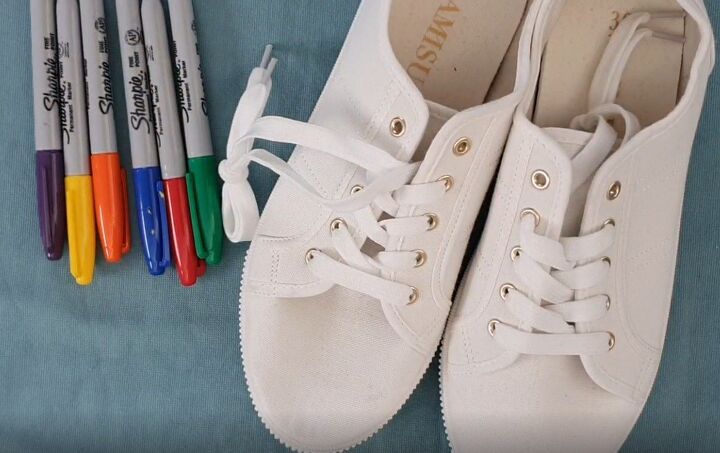 diy tutorial on how to dye textile shoes