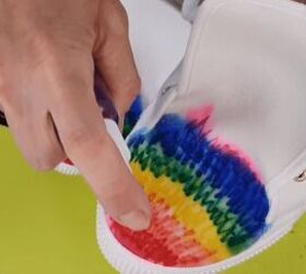 diy tutorial on how to dye textile shoes