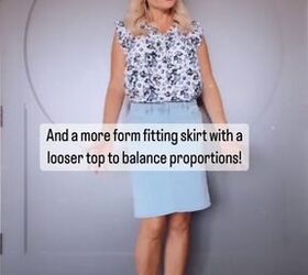 4 tips for styling skirts, Tight skirt with loose top
