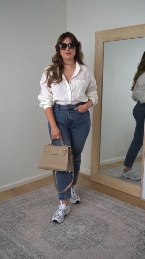 how to style a white linen shirt, Full tuck