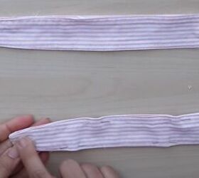 how to diy a cute twist front shirt dress, Making tabs
