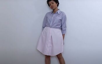 How to DIY a Cute Twist Front Shirt Dress