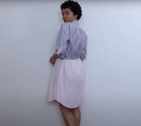 how to diy a cute twist front shirt dress, DIY twist front shirt dress