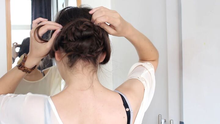 easy jane eyre inspired victorian hairstyle tutorial, Addressing front sections of hair