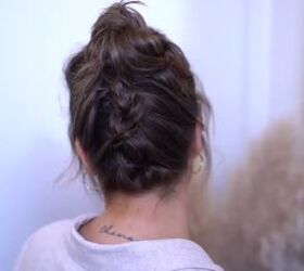 3 quick and easy short hair updos, Back braid
