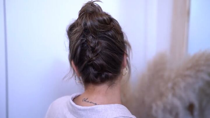 3 quick and easy short hair updos, Back braid