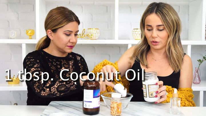 how to diy your own hair oil for extreme growth, Measuring coconut oil