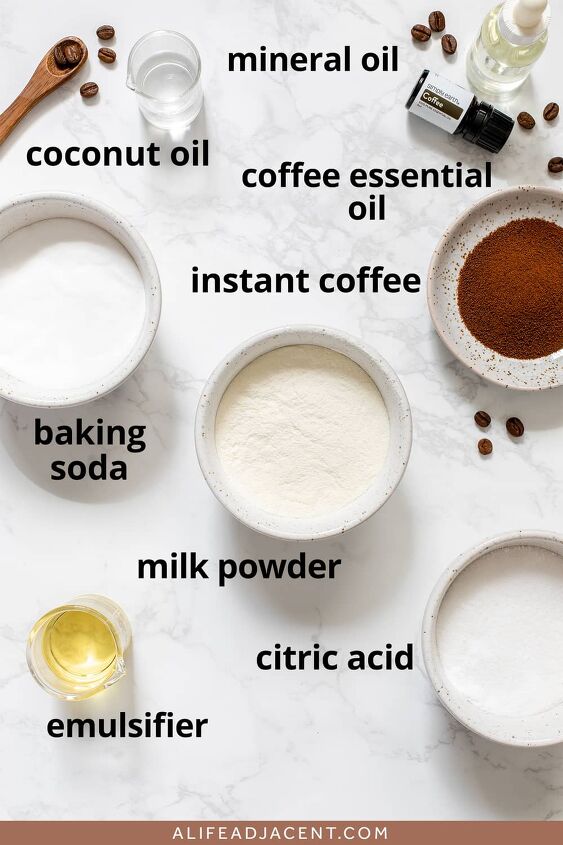 diy coffee bath bombs, Coffee bath bomb recipe ingredients
