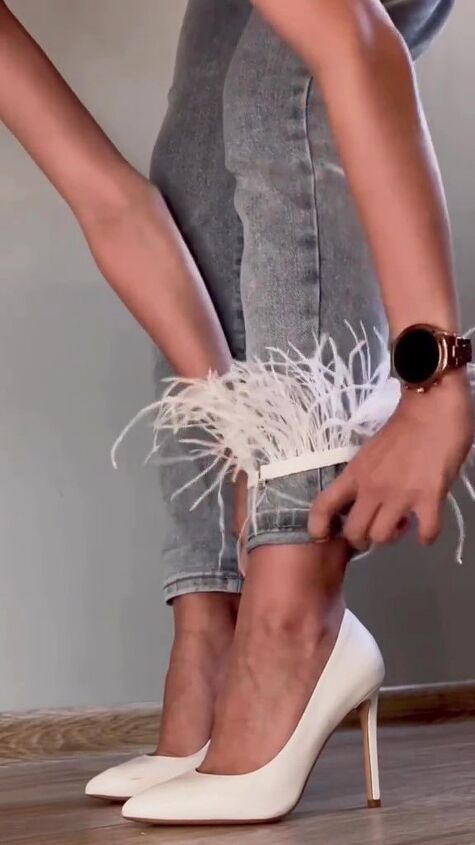 grab some feathers and upgrade your entire look, Turning up hem