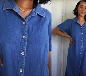 free people dupe how to diy a cute romper, Denim dress to upcycle