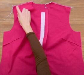 how to diy a cute high collar ruffle blouse, Sewing the shoulder seams