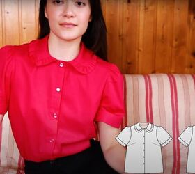 how to diy a cute high collar ruffle blouse, DIY high collar ruffle blouse