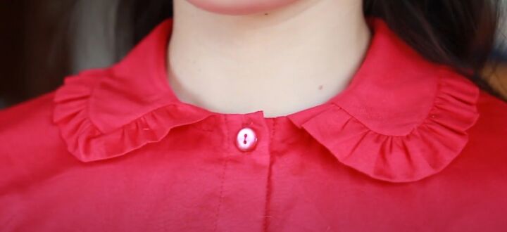 How to DIY a Cute High Collar Ruffle Blouse | Upstyle