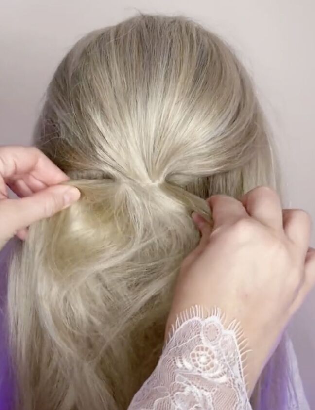 grab a sponge and bobby pins for this genius hair hack